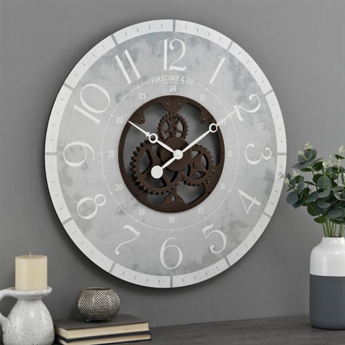 For Free Rustic Bronze Farmhome Round Oversized Wall Clock 30 Off Studcom Org - Gallery Solutions Oversized Black And Bronze Metal Wall Clock